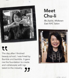 Bumble & Bumble’s Spring email newsletter featuring Chu-li